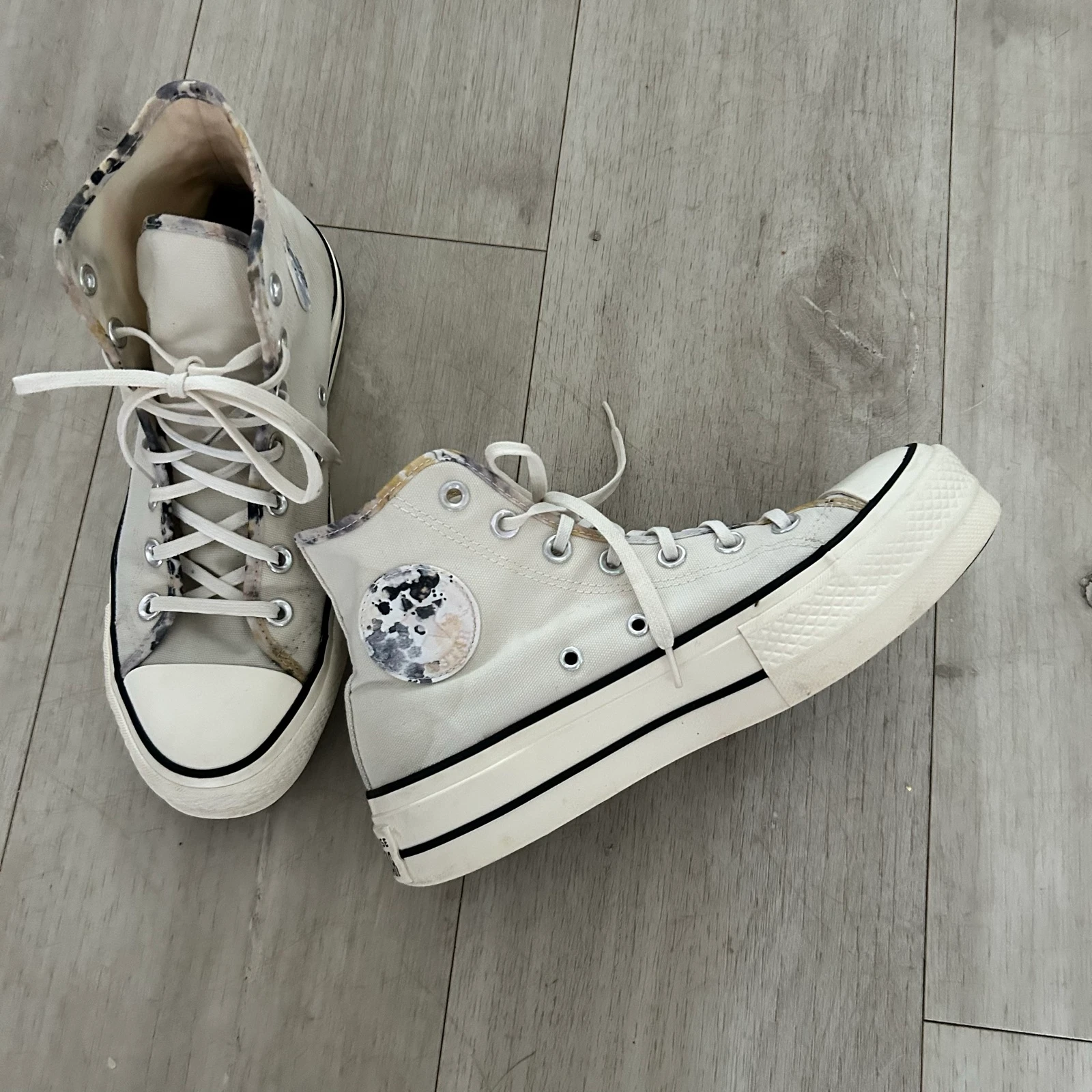 Converse All Star Lift / Platform High Top Sneakers Ecru / Wit – Maat 38